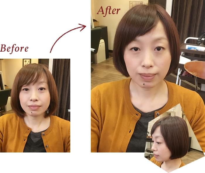 小顔効果のビフォーアフター
